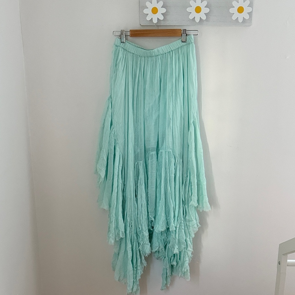 Free People One Clover skirt by Free People aqua teal in size Medium NWOT - Picture 6 of 10